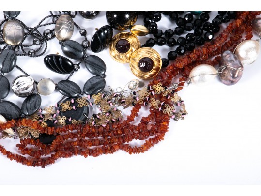 Extensive Collection Of Fashion Jewelry, Including Many Necklaces
