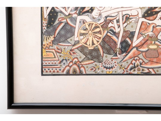 Indonesian Painting On Fabric, Women Merchants