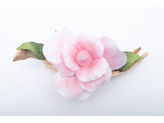 Boehm Porcelain Pink Flower Sculpture 
