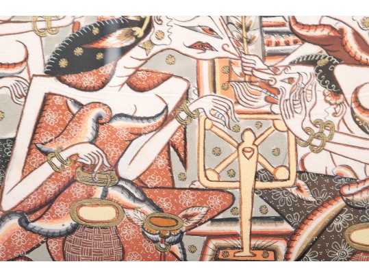 Indonesian Painting On Fabric, Women Merchants