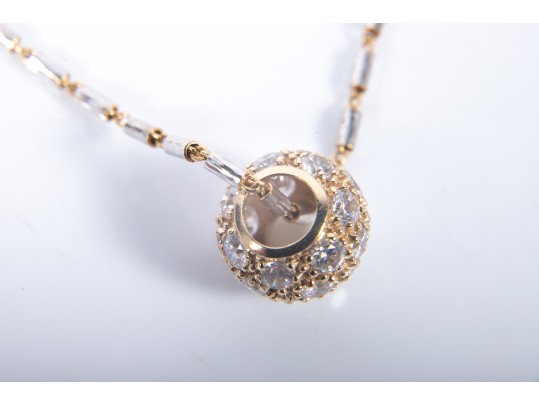 14k White And Yellow Gold Pendant Necklace