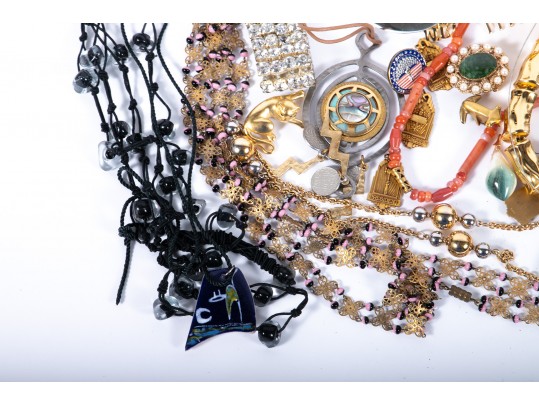 Extensive Collection Of Fashion Jewelry, Including Many Necklaces