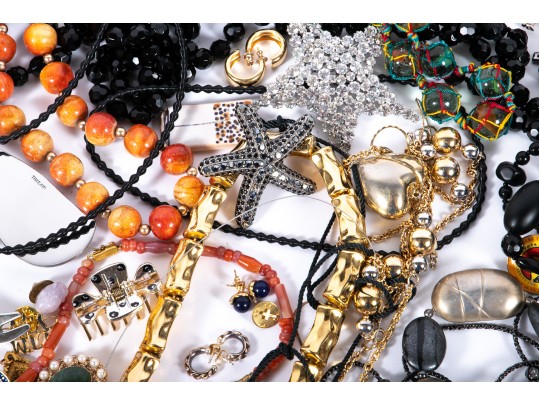 Extensive Collection Of Fashion Jewelry, Including Many Necklaces