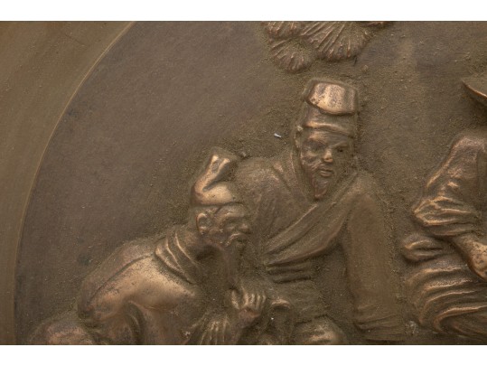 Asian Brass Relief Wall Chargers