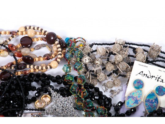 Extensive Collection Of Fashion Jewelry, Including Many Necklaces