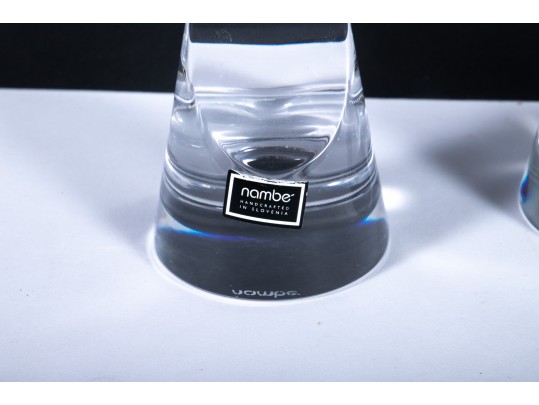 Nambe “Chill” Crystal Champagne Glasses