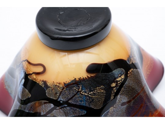 Nourot Art Glass Handkerchief Bowl