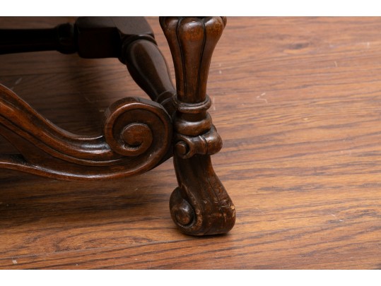 Queen Anne Style Upholstered Wing Chair