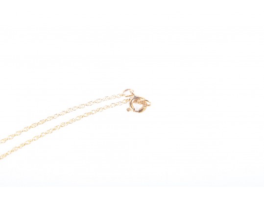 10k Yellow Gold Cultured Pearl And Diamond Pendant Necklace