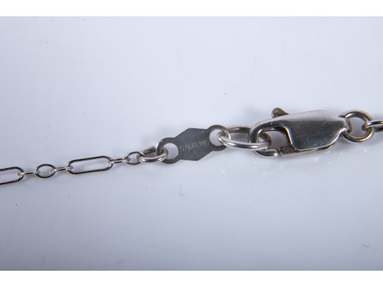 Sterling Silver Cultured Keshi Pearl Necklace And 14k Stud Earrings