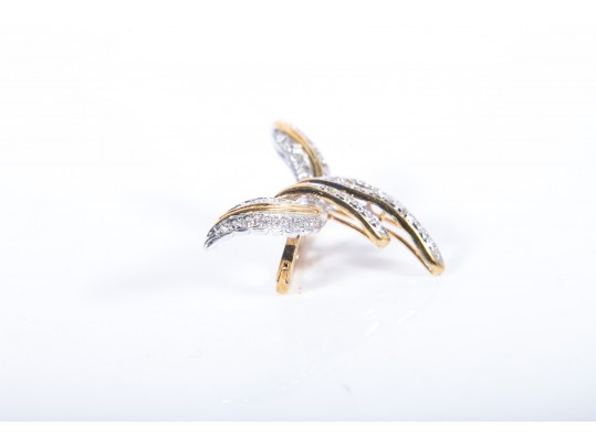 14k White And Yellow Gold Diamond Pendant