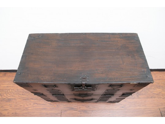 Korean Dark Wood Bandaji Chest