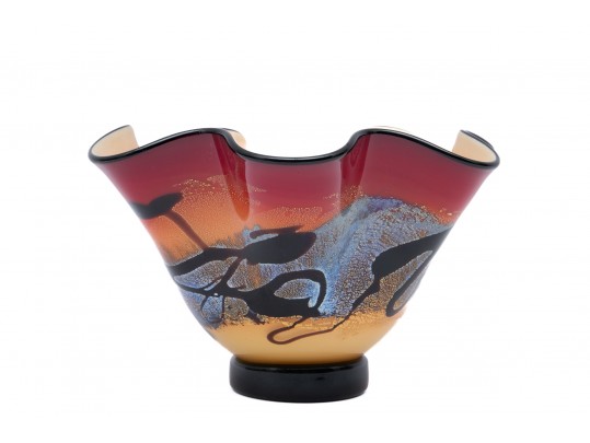 Nourot Art Glass Handkerchief Bowl