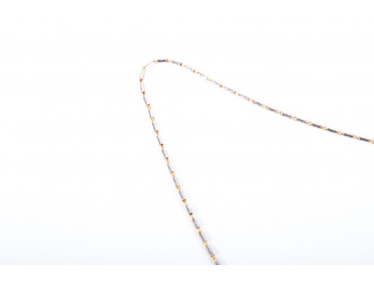 14k White And Yellow Gold Pendant Necklace