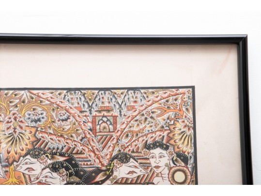 Indonesian Painting On Fabric, Women Merchants