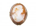 10k Gold Cameo Brooch