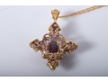 10k Yellow Gold And Amethyst Pendant Necklace