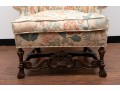 Queen Anne Style Upholstered Wing Chair