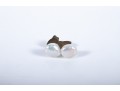 Sterling Silver Cultured Keshi Pearl Necklace And 14k Stud Earrings