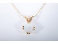 Dainty 14k Yellow Gold Opal Pendant Necklace