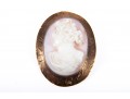 10k Gold Cameo Pendant Brooch