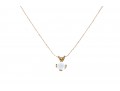 Dainty 14k Yellow Gold Opal Pendant Necklace