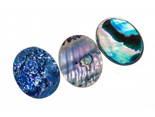 Loose Stones: Fourteen, Oval Abalone Doublets