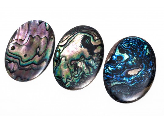 Loose Stones: Fourteen, Oval Abalone Doublets