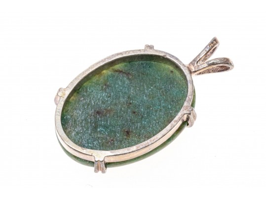Sterling Silver And Dragon Blood Stone Pendant