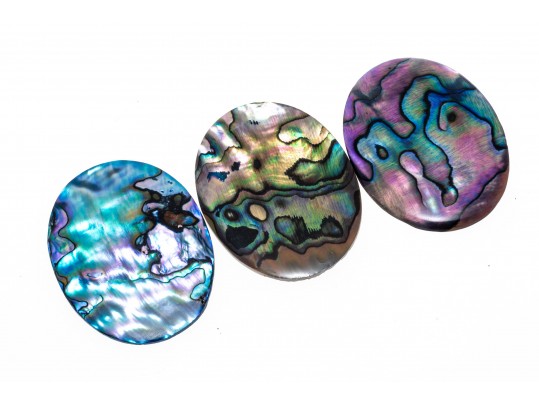 Loose Stones: Fourteen, Oval Abalone Doublets
