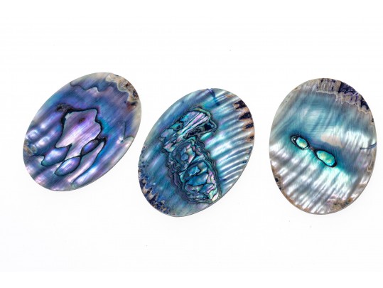 Loose Stones: Fourteen, Oval Abalone Doublets