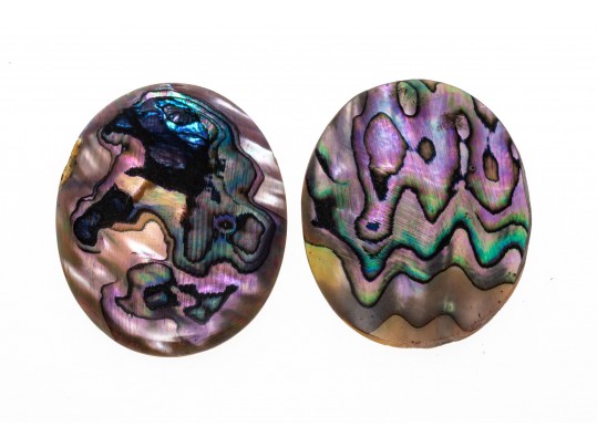 Loose Stones: Fourteen, Oval Abalone Doublets