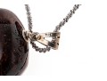 Bold Amber And Sterling Pendant Necklace