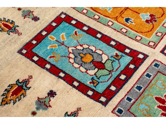 Pakistan Kazak Hand Knotted Wool Area Rug, 6' X 4', New