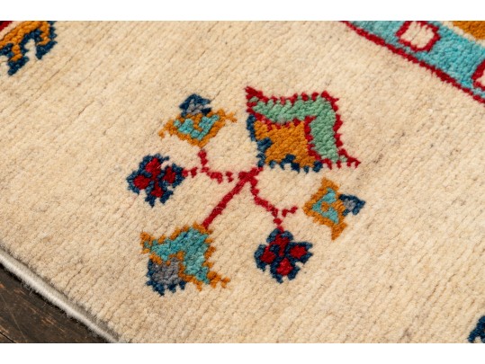 Pakistan Kazak Hand Knotted Wool Area Rug, 6' X 4', New