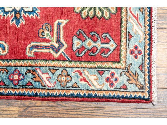 Pakistan Kazak Hand Knotted Wool Mat, 31