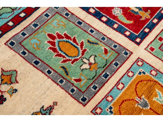 Pakistan Kazak Hand Knotted Wool Area Rug, 6' X 4', New