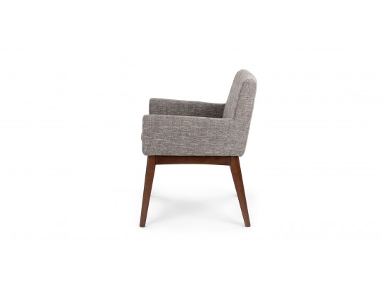Pair Of Chantel Volcanic Gray Dining Armchairs