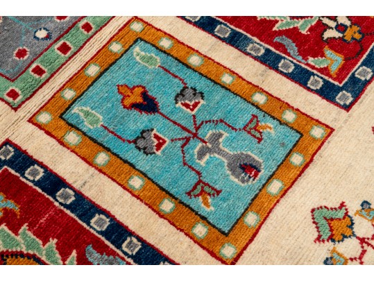 Pakistan Kazak Hand Knotted Wool Area Rug, 6' X 4', New