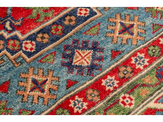 Pakistan Kazak Hand Knotted Wool Area Rug, 6'-6