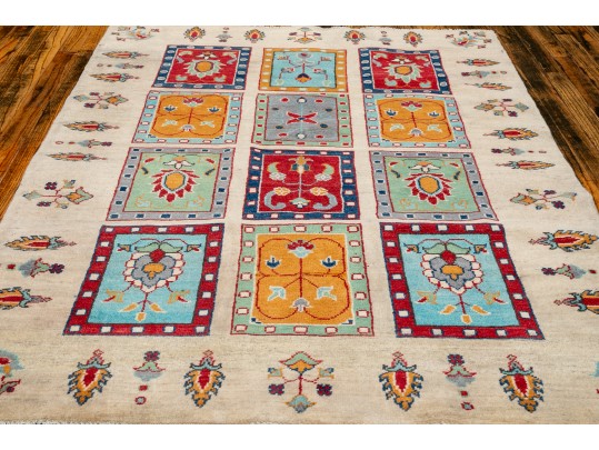 Pakistan Kazak Hand Knotted Wool Area Rug, 6' X 4', New