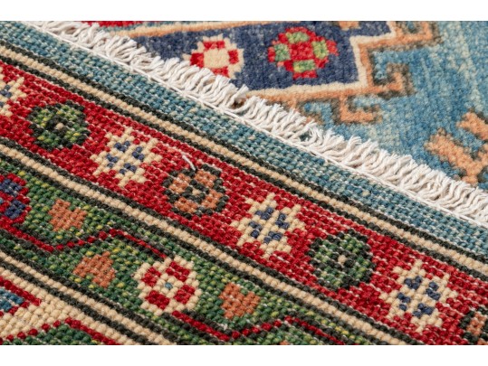 Pakistan Kazak Hand Knotted Wool Area Rug, 6'-6