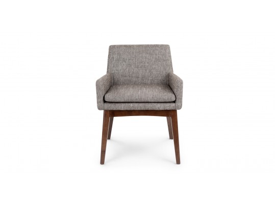 Pair Of Chantel Volcanic Gray Dining Armchairs
