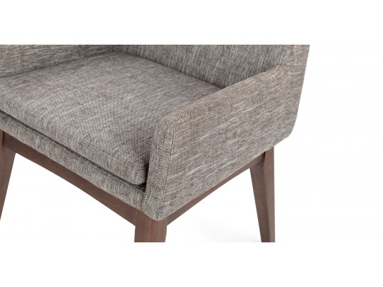 Pair Of Chantel Volcanic Gray Dining Armchairs