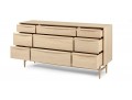 Lenia White Oak 9-Drawer Dresser