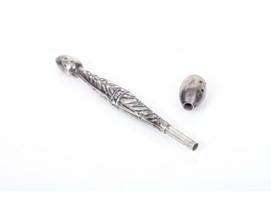 Unusual Sterling Silver Antique Victorian Glove Mending Tool