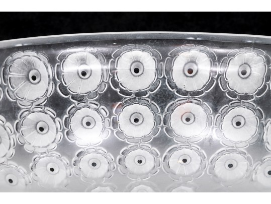 Stunning Lalique Graduated Inset Florate Bowl