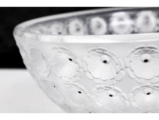 Stunning Lalique Graduated Inset Florate Bowl