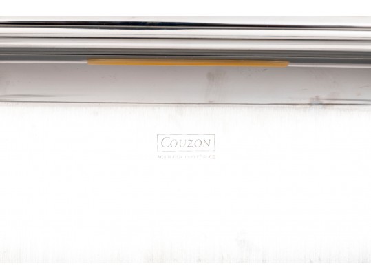 Two Jean Couzon Art Deco Style 18/10 Stainless Steel Serving Trays, Made In France