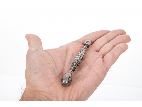Unusual Sterling Silver Antique Victorian Glove Mending Tool
